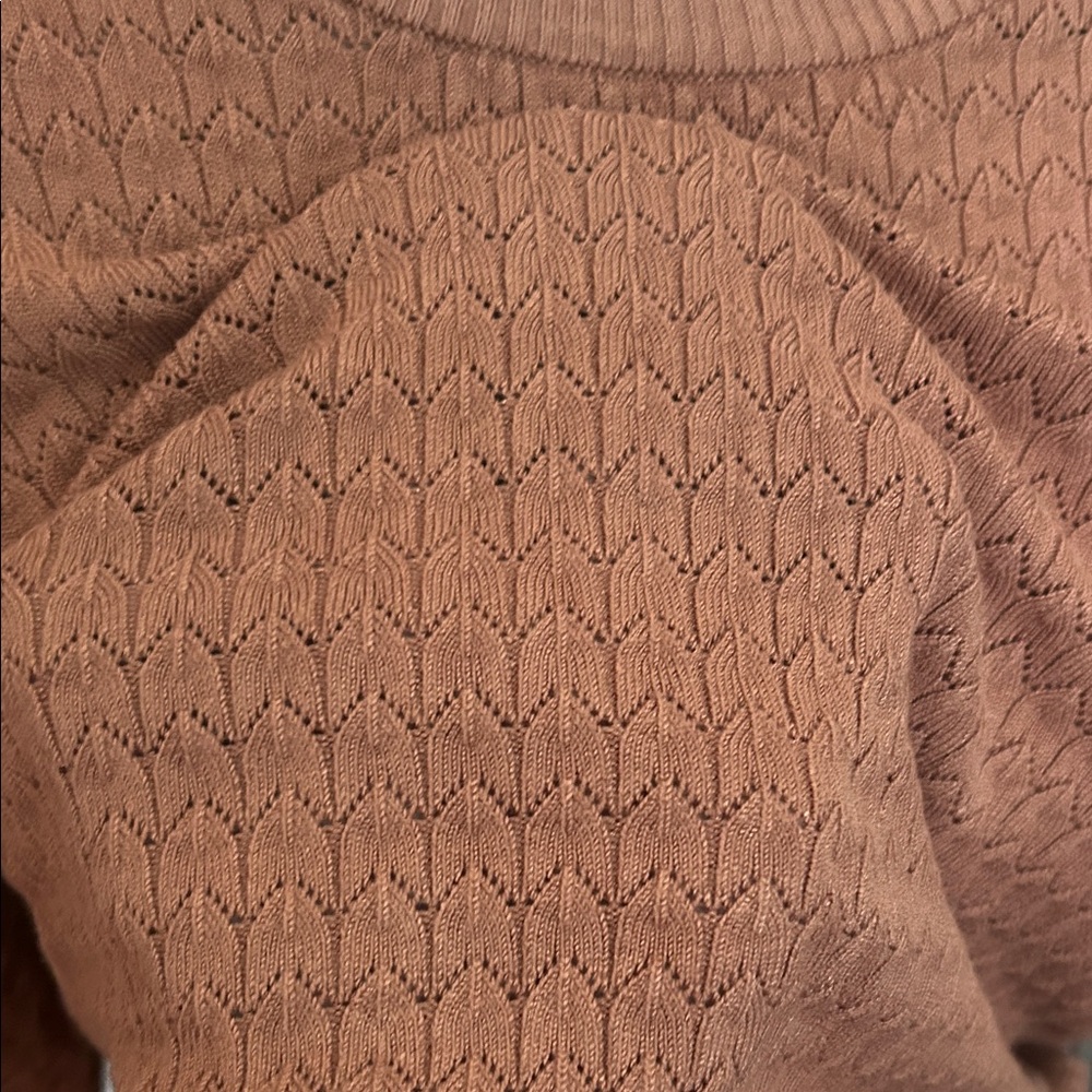 Textured Rust Sweater - Picture 6 of 7